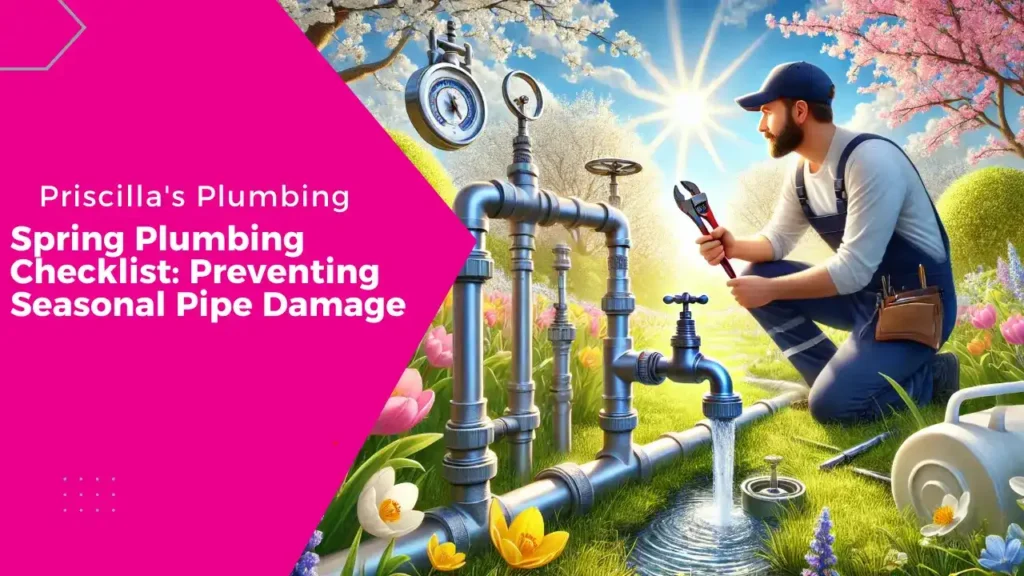 Spring plumbing checklist for preventing seasonal pipe damage.