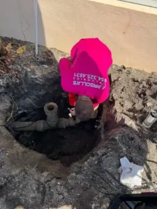 repipe specialist working tirelessly.