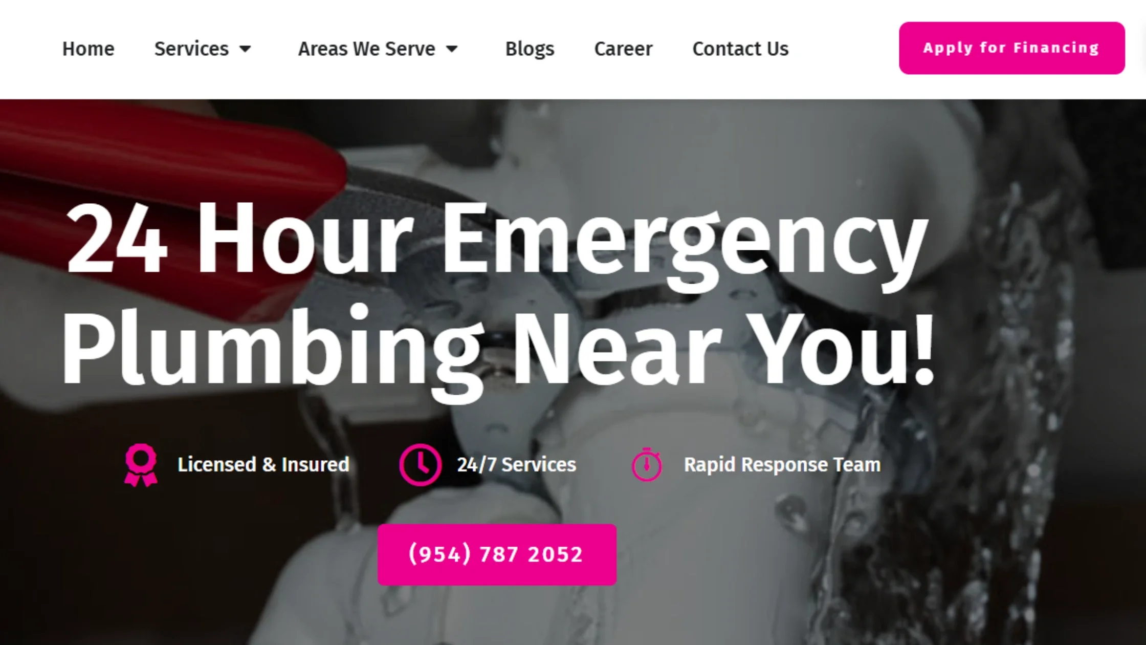 Image depicting emergency plumbing as a competitive edge of Priscilla's Plumbing in Oakland Par, FL.